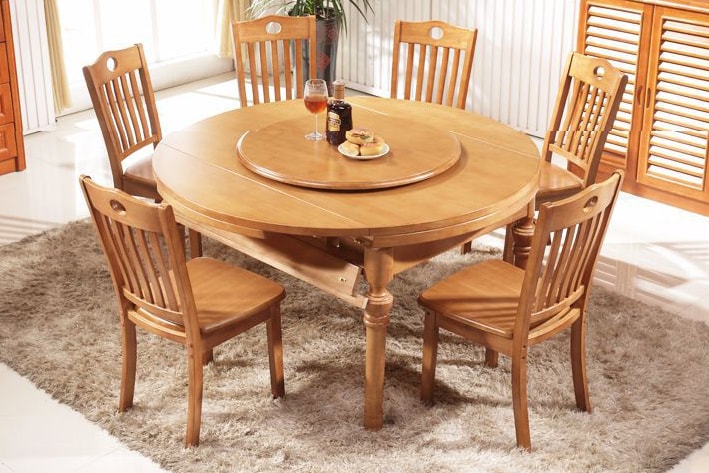 12+ Mẫu bàn ăn tròn đẹp bằng gỗ ấm cúng dành cho đại gia đình