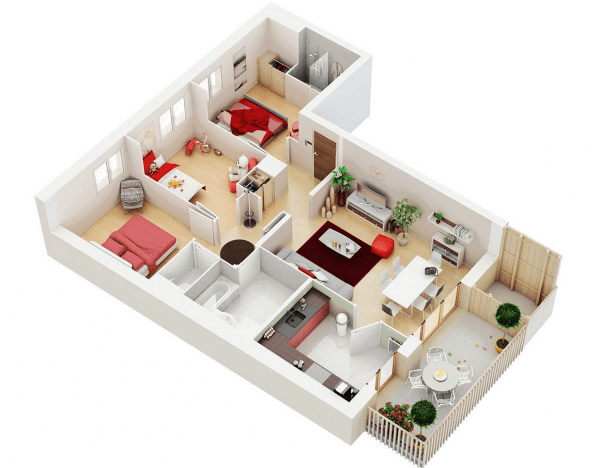 Những mẫu thiết kế nội thất chung cư 3 phòng ngủ đẹp và độc 2021