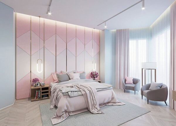 Cách thiết kế phòng với background màu hồng
