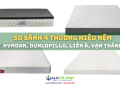 Hình 1- So sánh nệm Kymdan, Dunlopillo, Liên Á, Vạn Thành